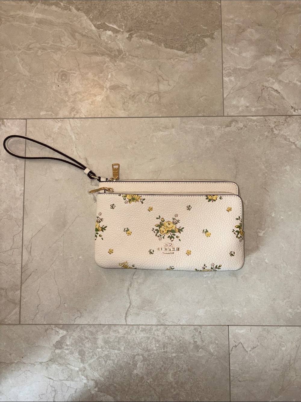 Coach Double Zip Wallet in Floral Print